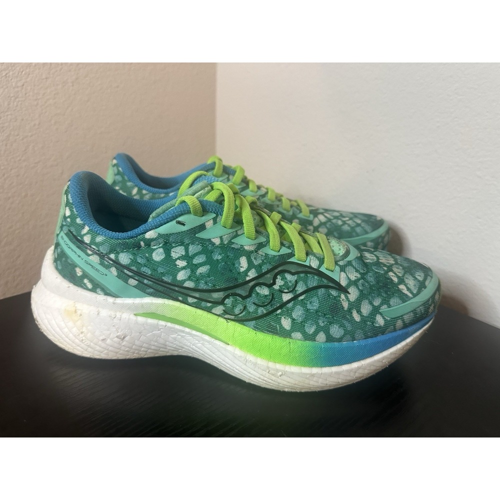 Saucony Women's Endorphin Speed 3 Running Shoes Green Softia Tie Die Sz 8.5